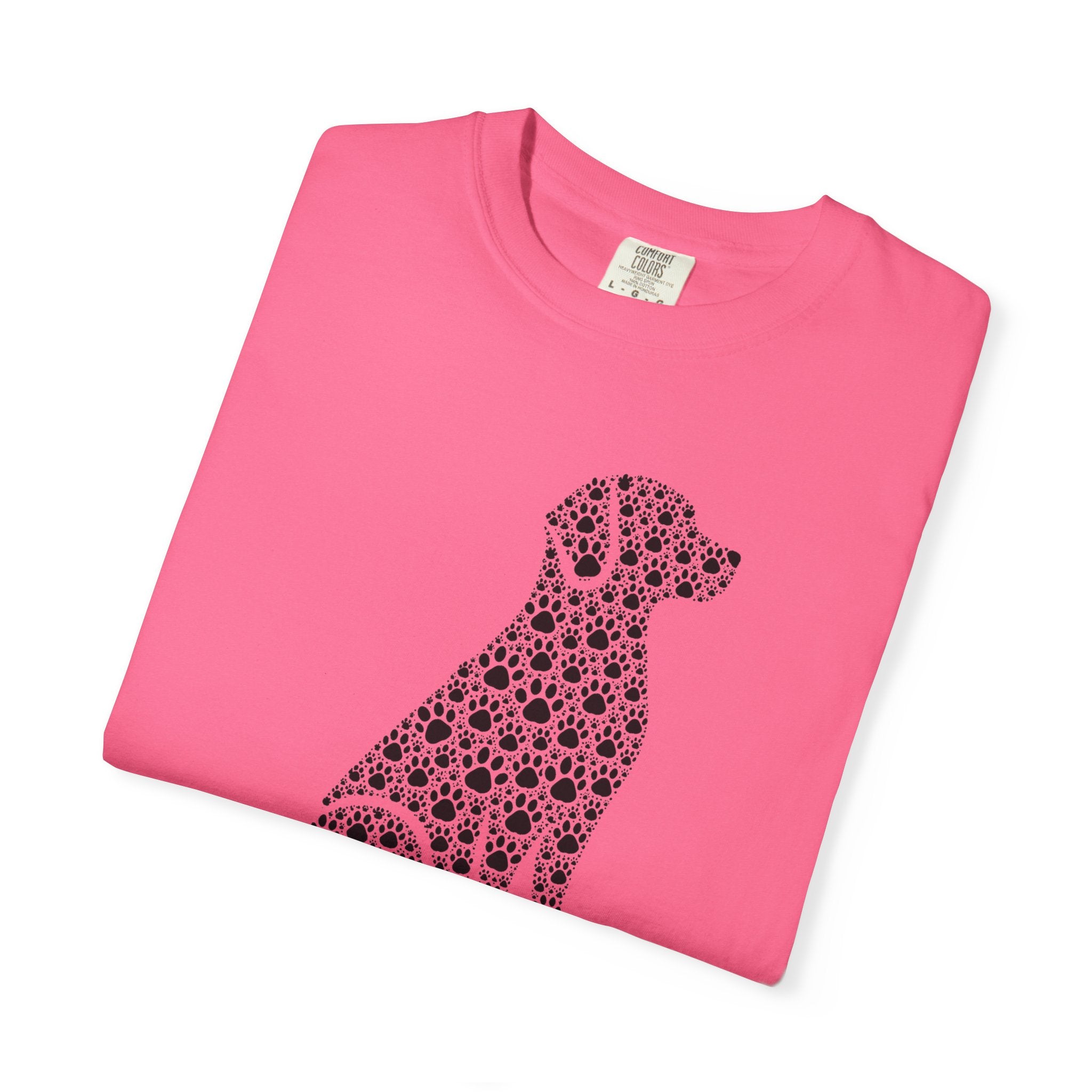Dog Silhouette Floral T-Shirt