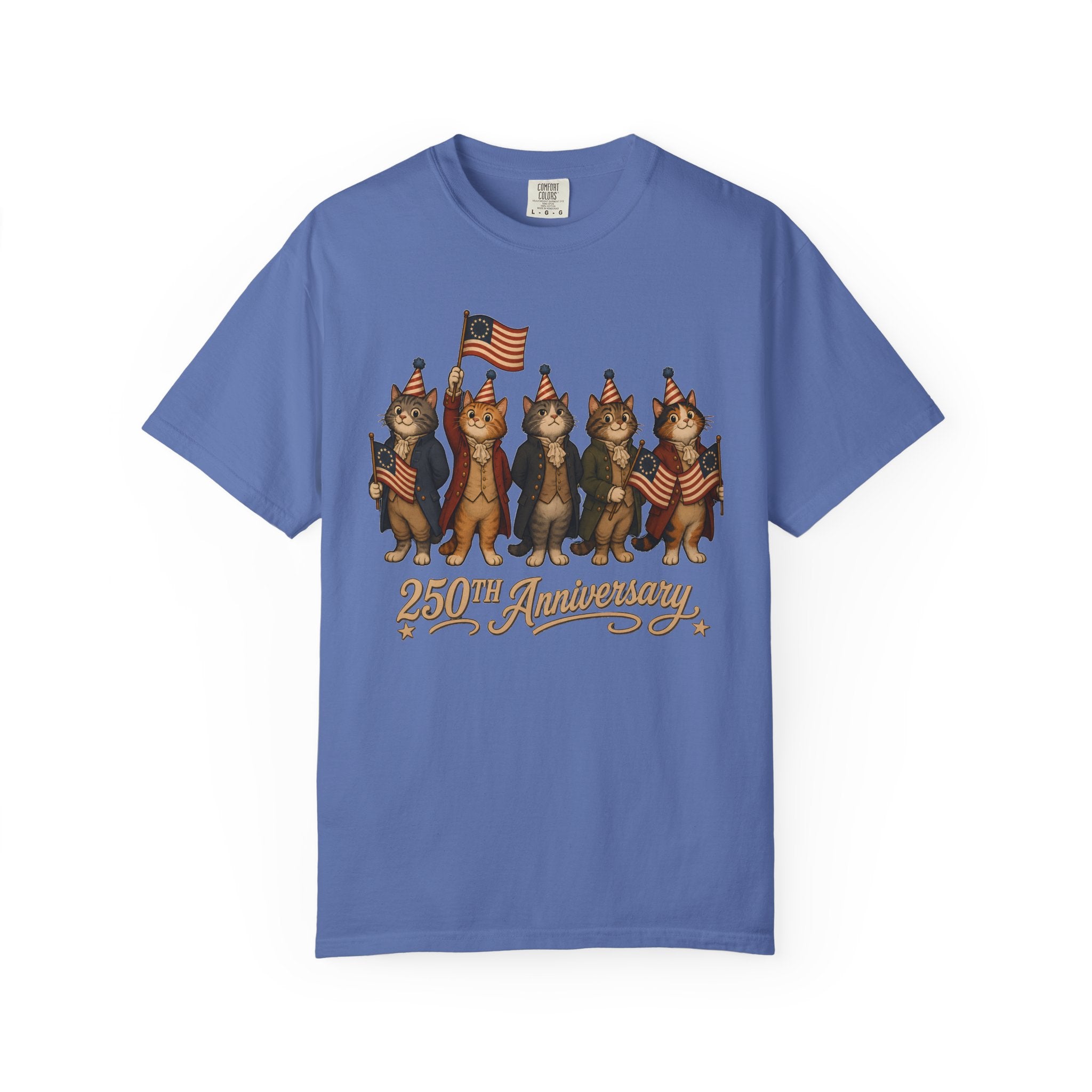 Patriotic Cats 250th Anniversary T-Shirt