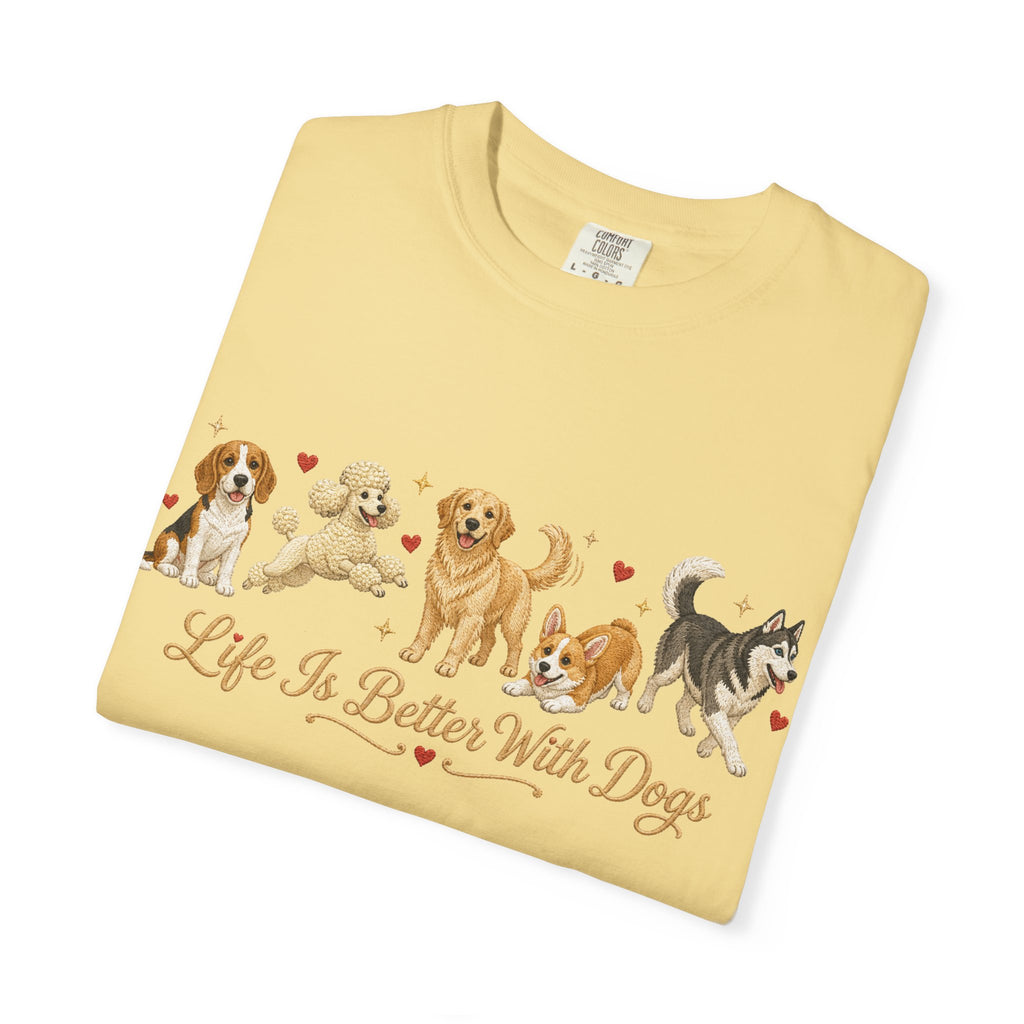 Dog Mom T-Shirt — Cute Row of Dogs Graphic Tee