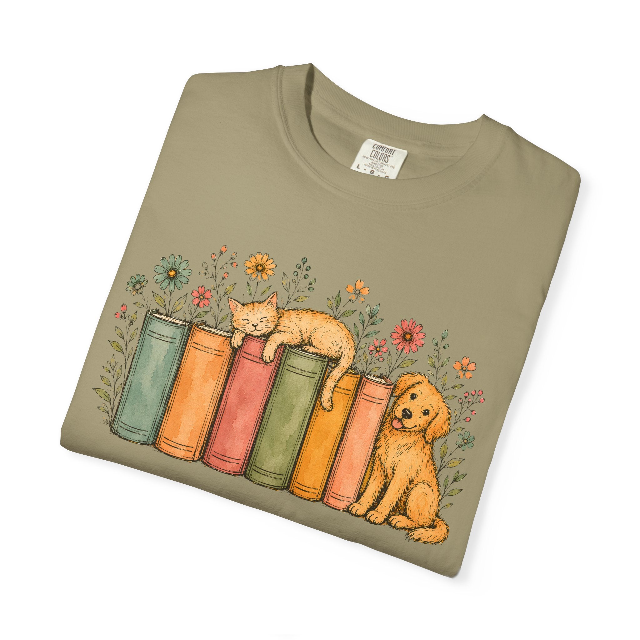 Dog & Books T-Shirt