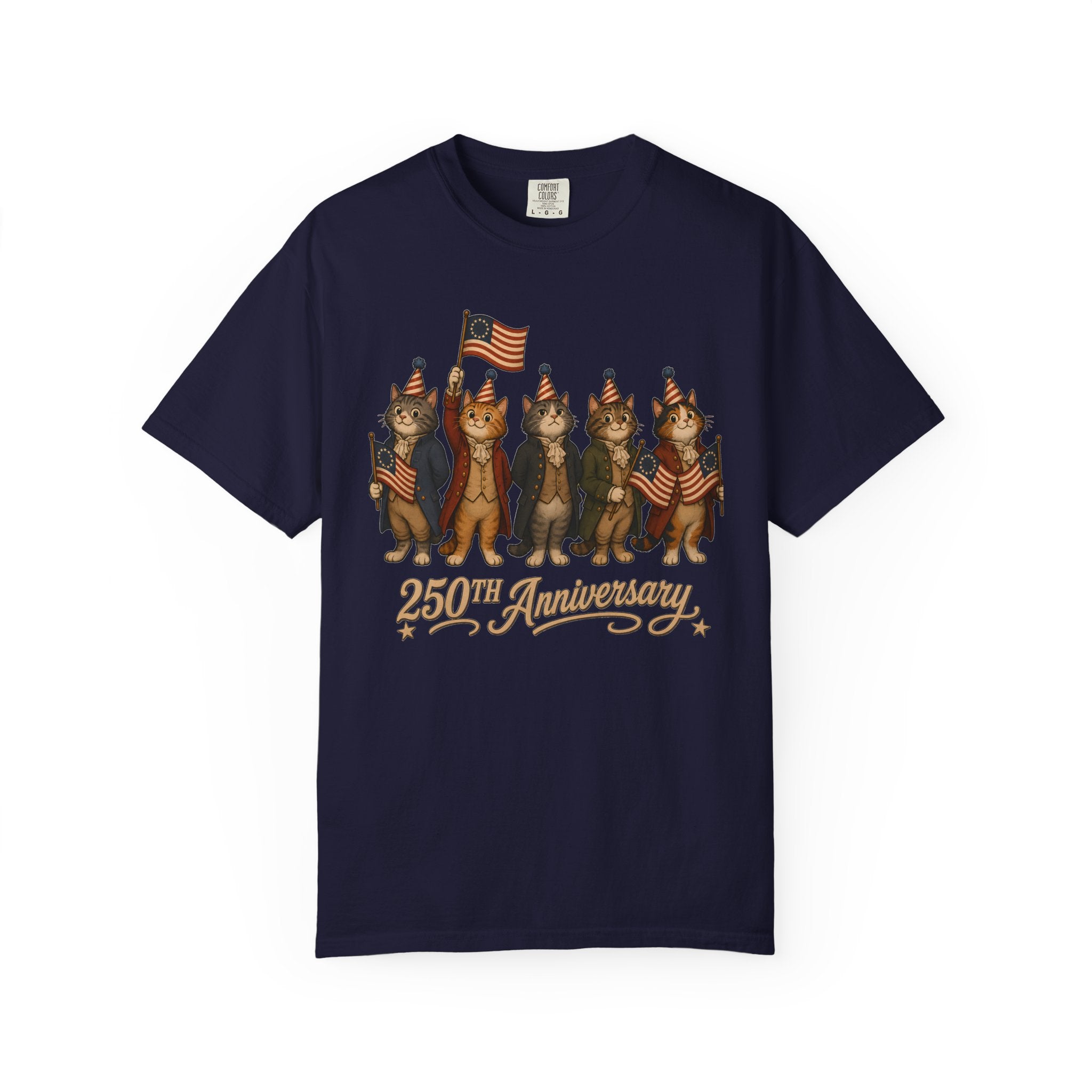 Patriotic Cats 250th Anniversary T-Shirt