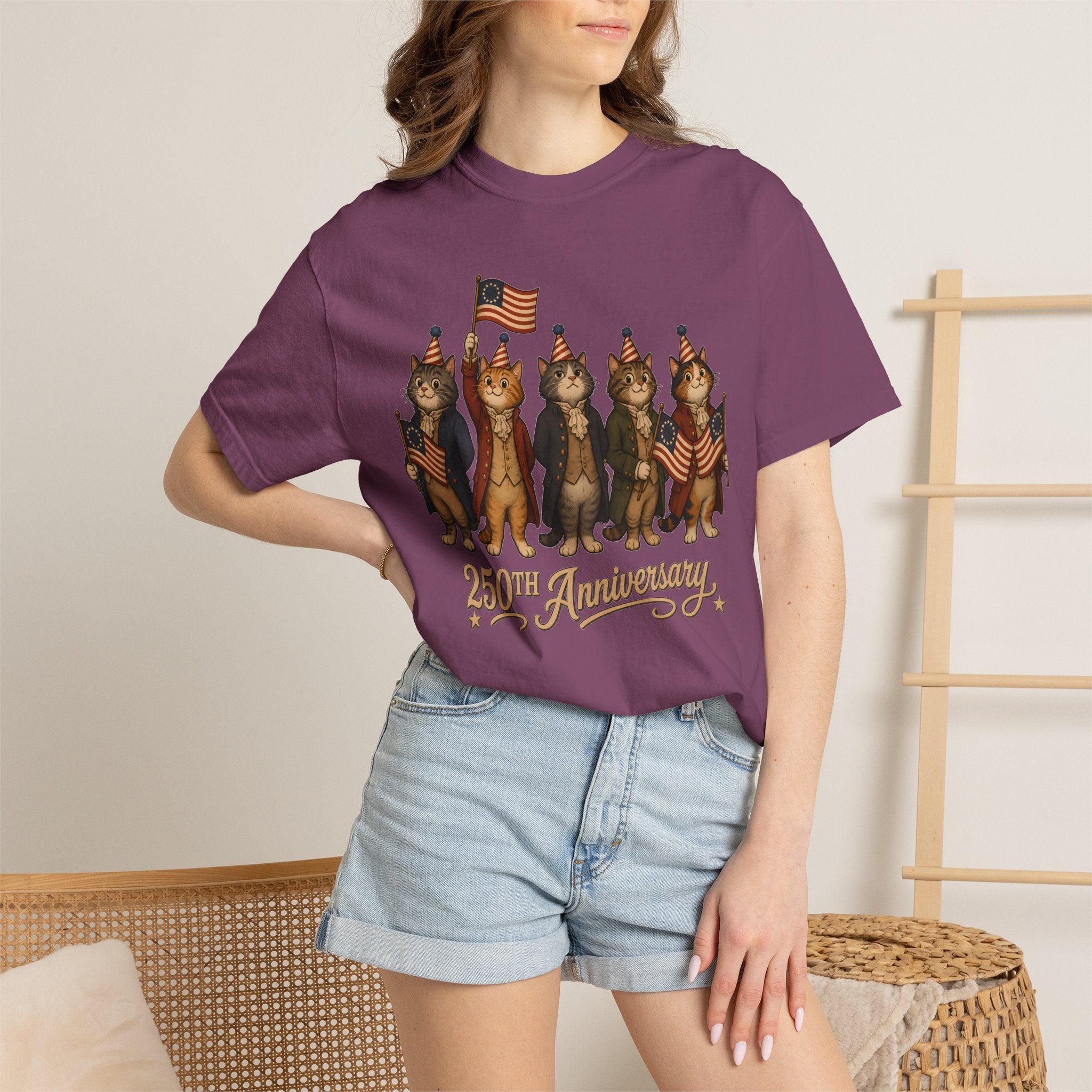 Patriotic Cats 250th Anniversary T-Shirt