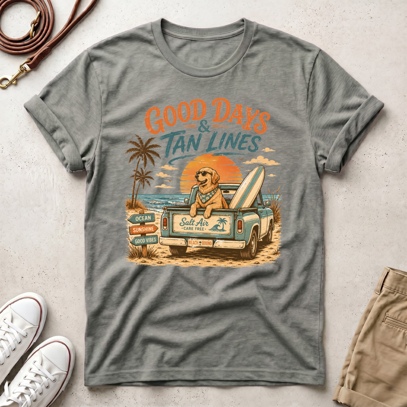Dog Good Days  Beach T-Shirt