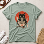 Japanese Neko Bowl Ramen Cat T-Shirt