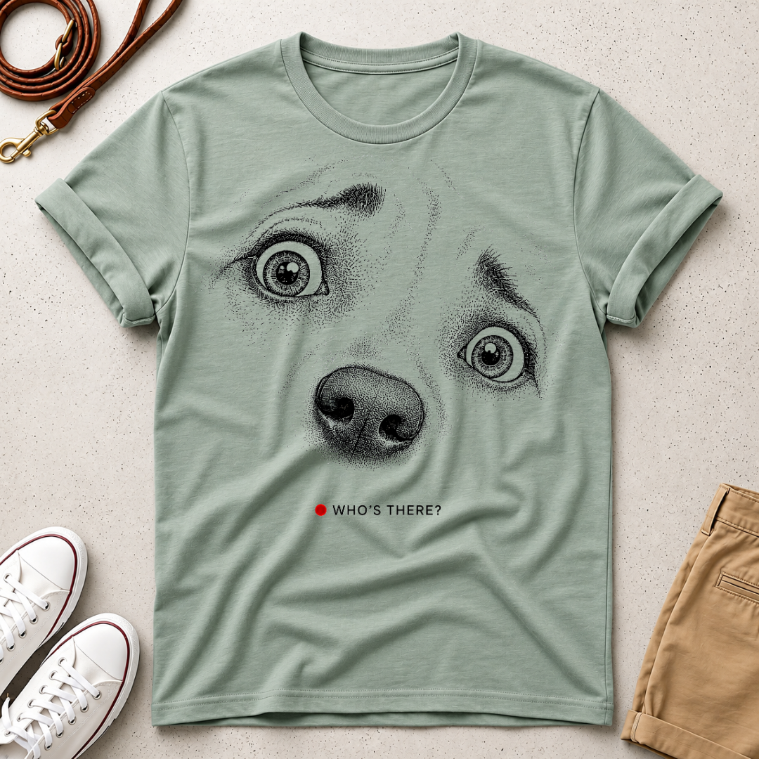 Worried Dog Face Graphic T-Shirt
