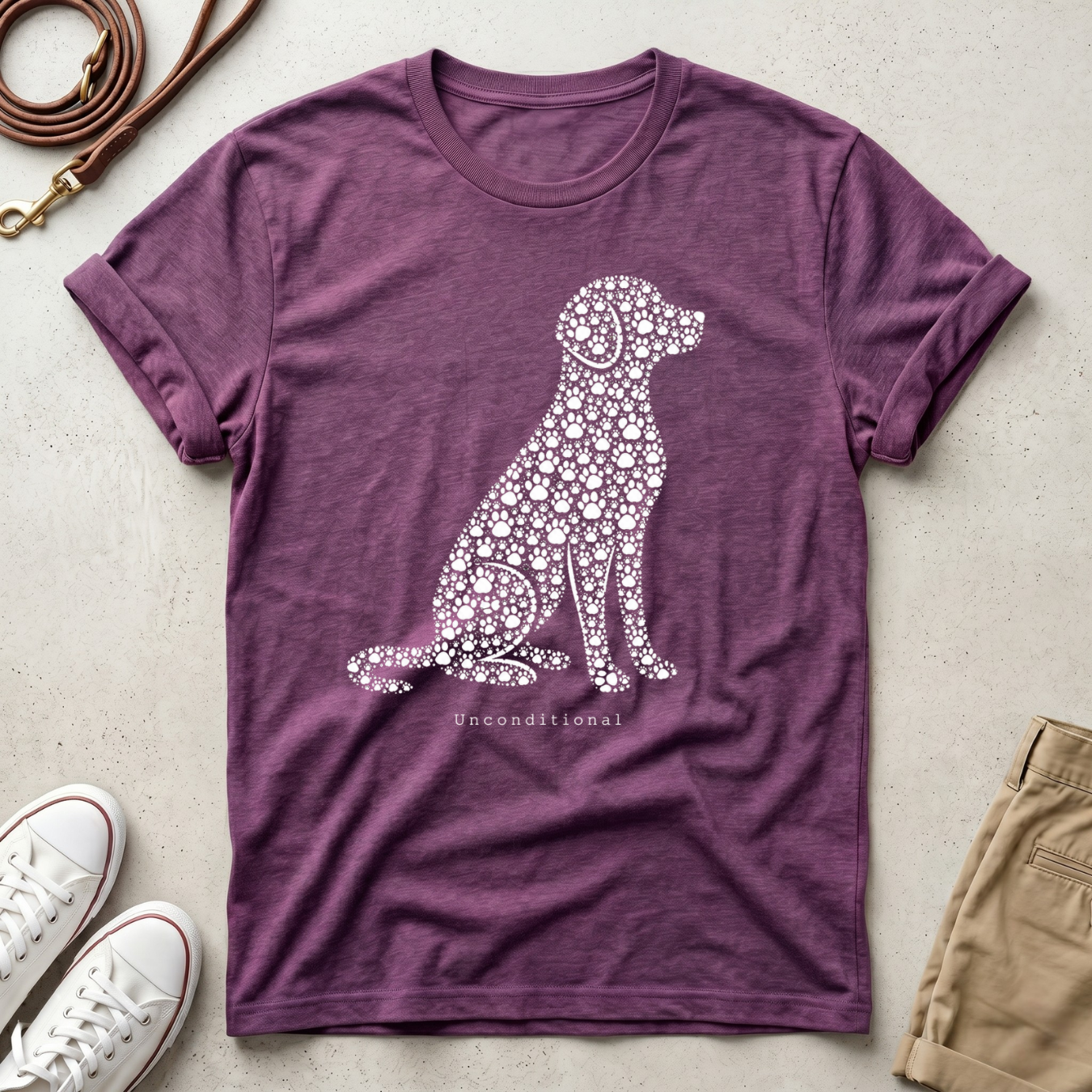 Dog Silhouette White T-Shirt