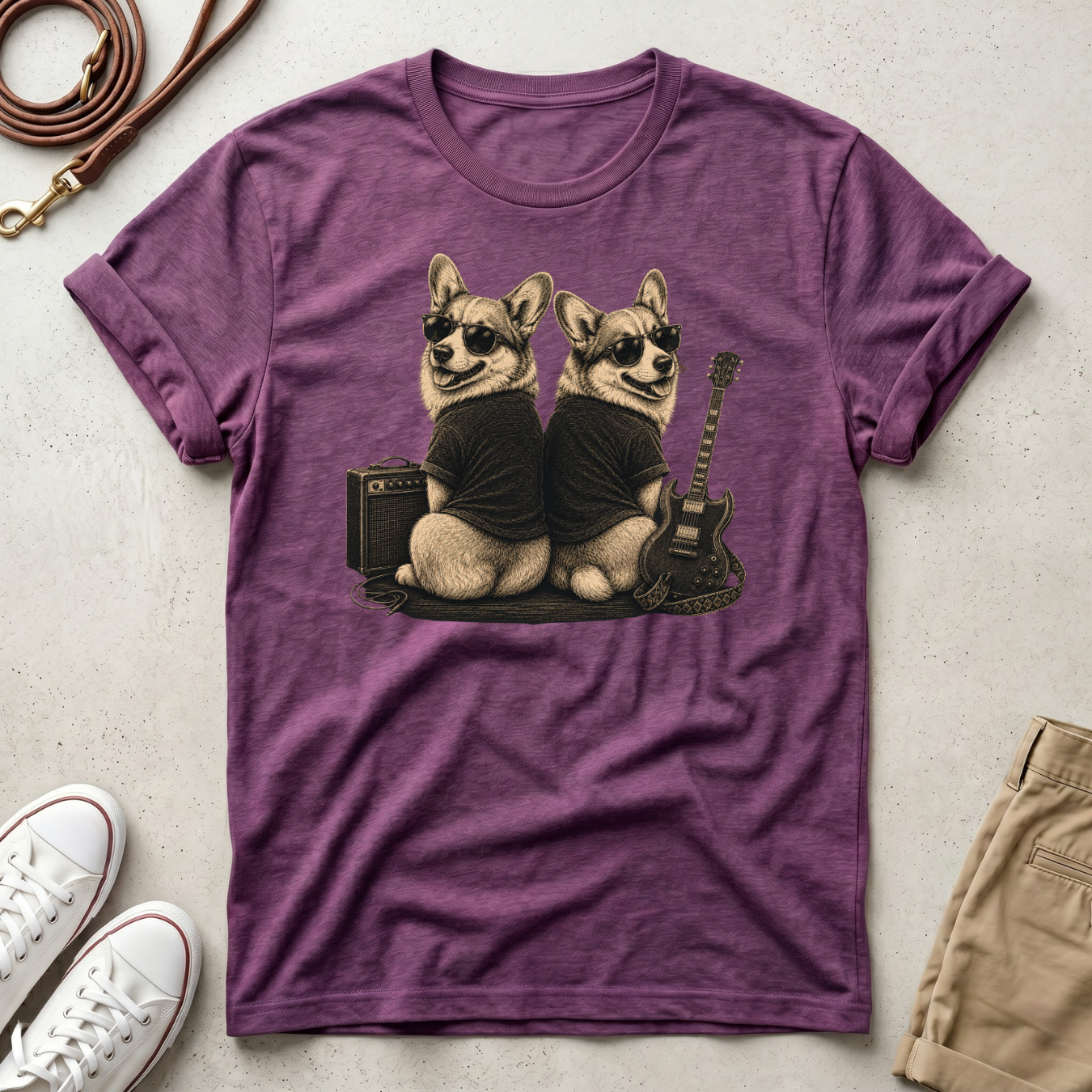 Corgi Dog Duo Graphic T-Shirt