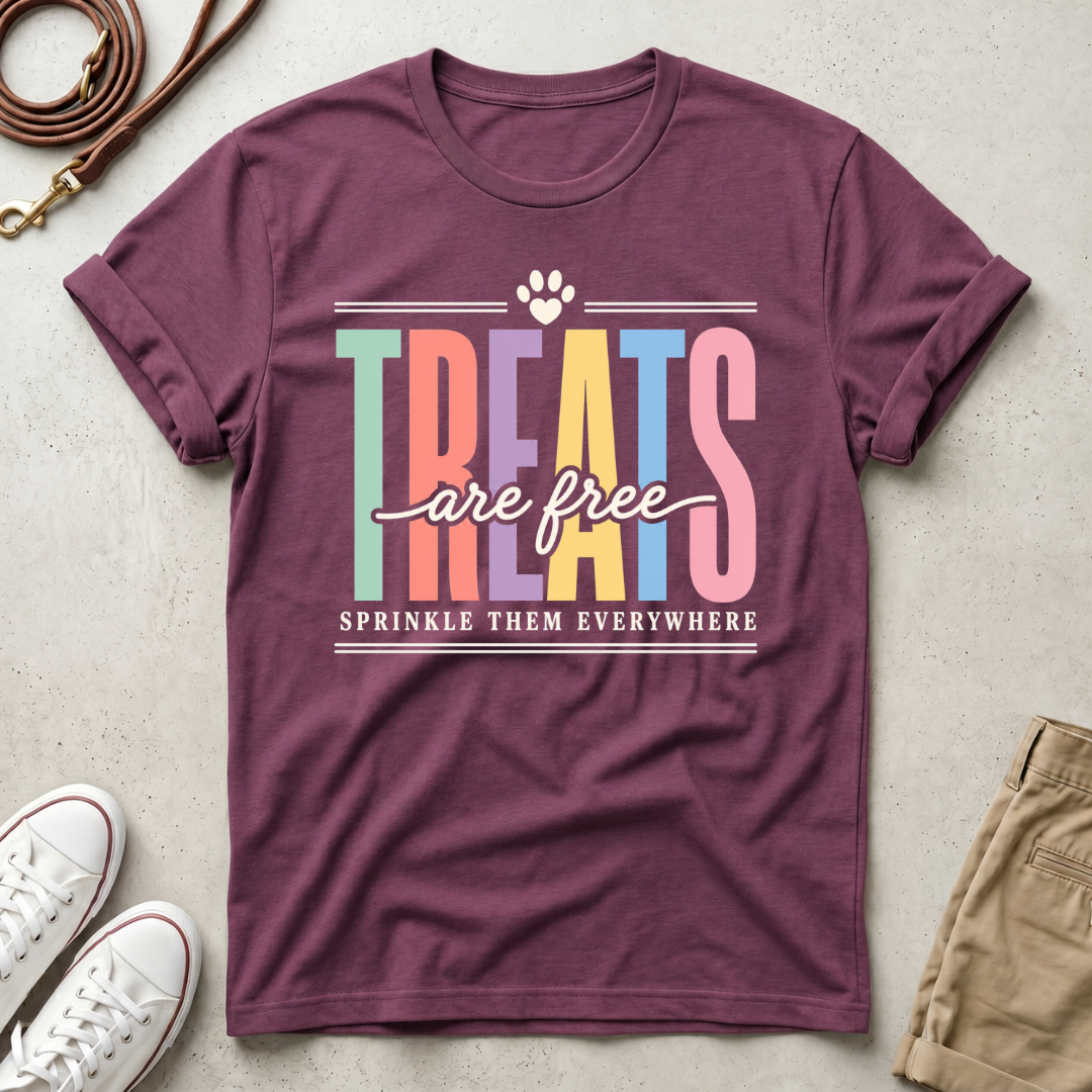 Treats Are Free T-Shirt — 'Sprinkle Them Everywhere' Pet Lover Tee