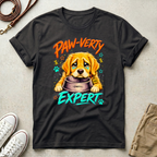 Paw-verty Expert Dog Graphic T-Shirt