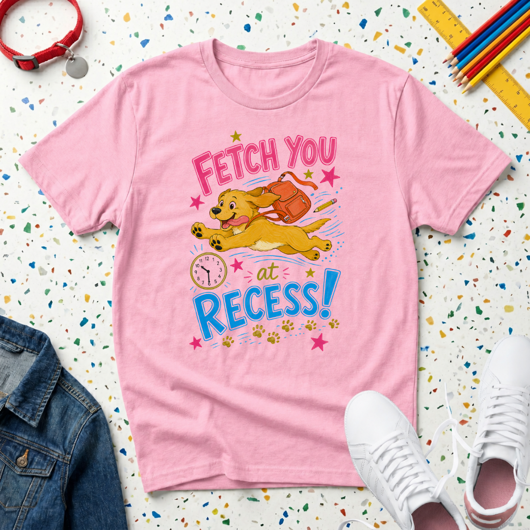 Fetch You at Recess! Playful Puppy Recess T-Shirt