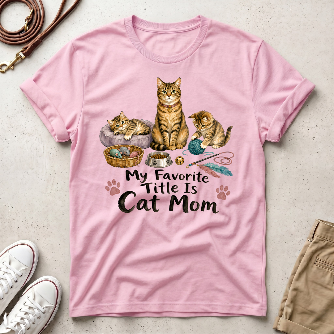 Favorite Cat Mom T-Shirt