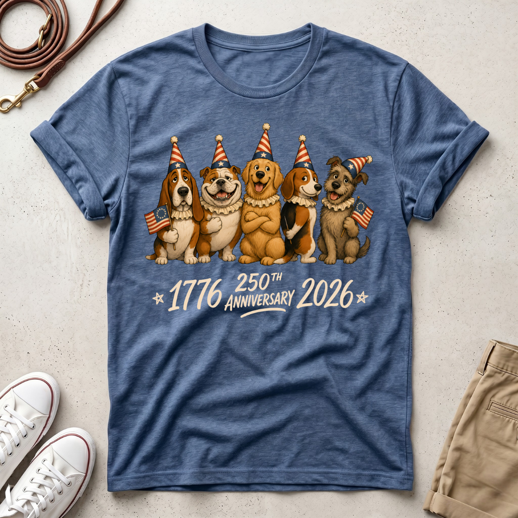 250th Anniversary 1776‑2026 Dogs T-Shirt