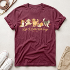 Dog Mom T-Shirt — Cute Row of Dogs Graphic Tee