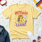 Youth Tee Meow or Never Cute Kitten Back-to-School Shirt