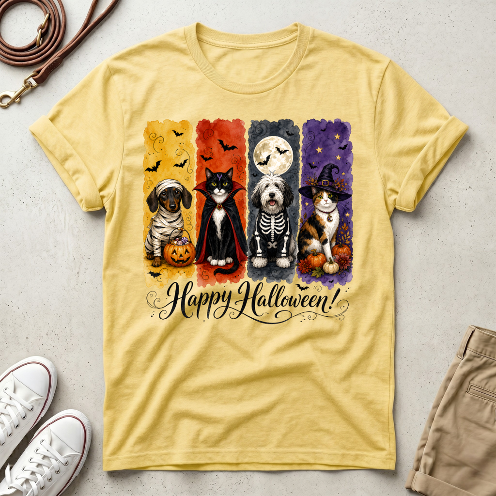 Halloween Dog & Cat T-Shirt