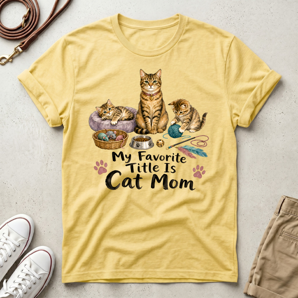Favorite Cat Mom T-Shirt
