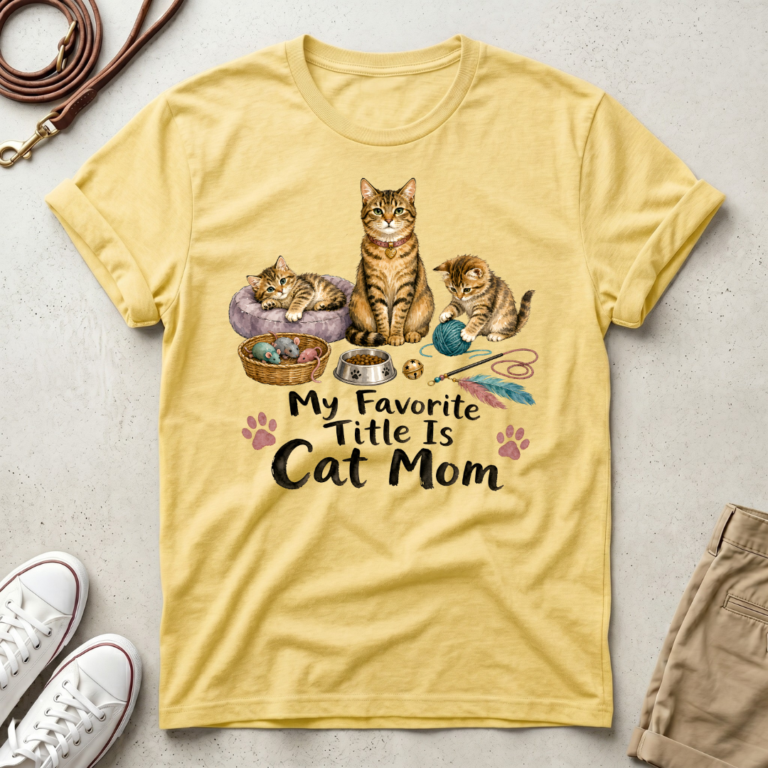 Favorite Cat Mom T-Shirt