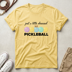 Cats Pickleball Obsessed T-Shirt — “just a little obsessed” Cute Paddle & Ball Tee