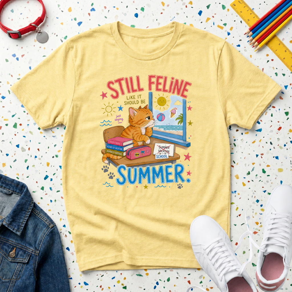 Still Feline Summer Kitten T-Shirt