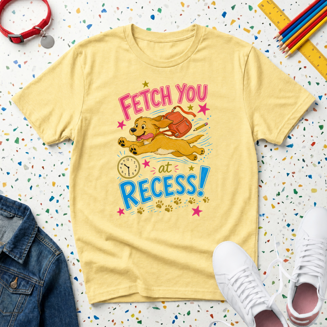 Fetch You at Recess! Playful Puppy Recess T-Shirt
