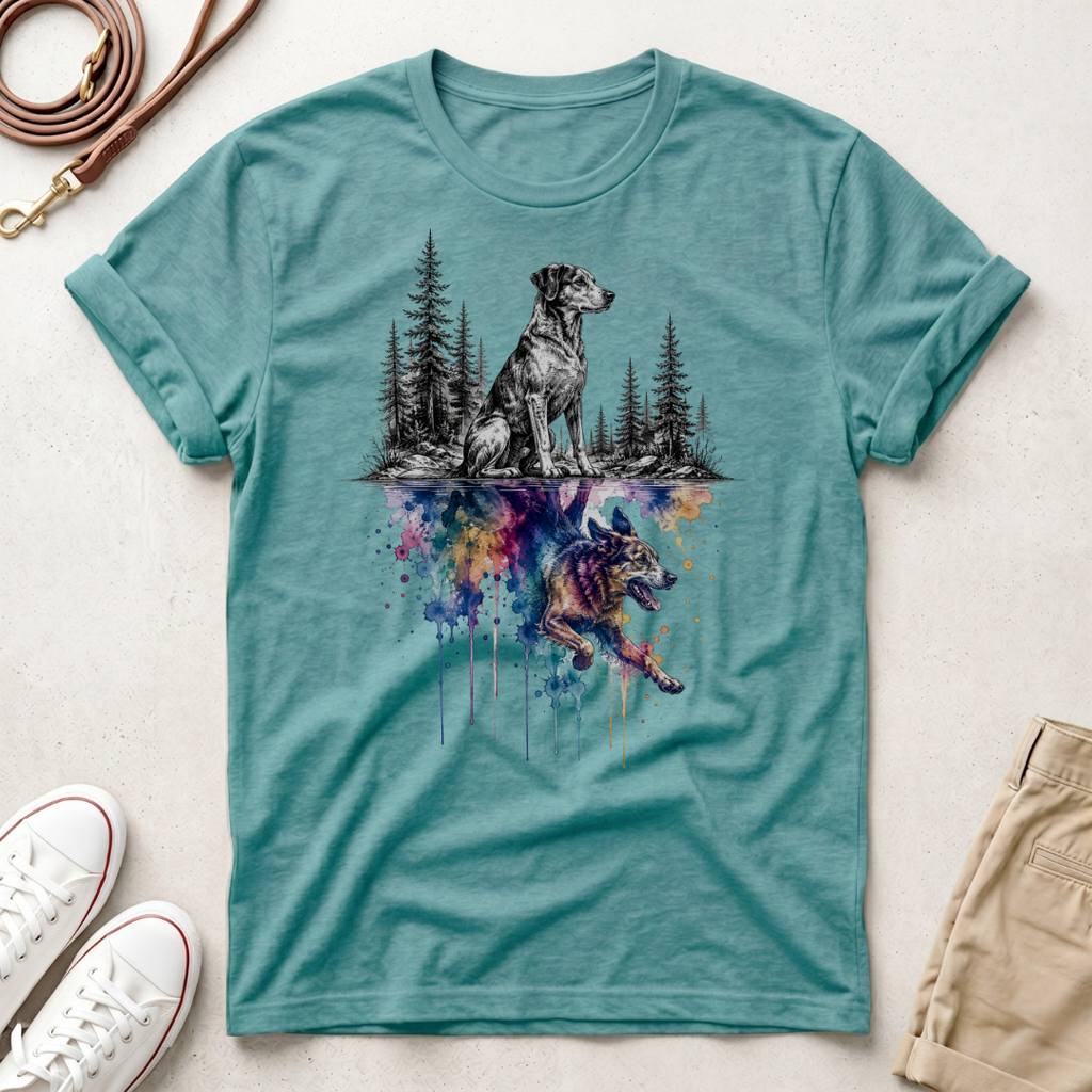 Dog & Forest Reflection T‑Shirt