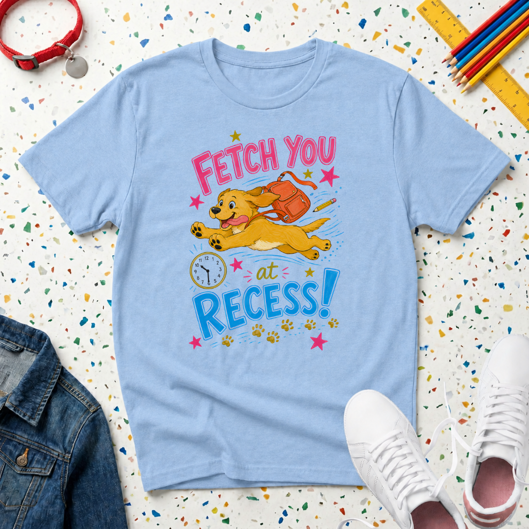 Fetch You at Recess! Playful Puppy Recess T-Shirt