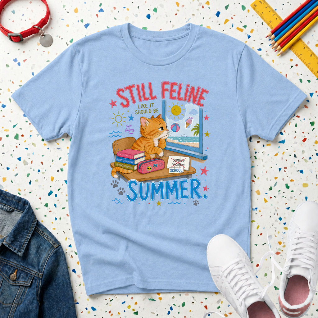 Still Feline Summer Kitten T-Shirt