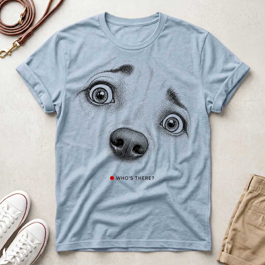 Worried Dog Face Graphic T-Shirt