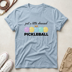 Cats Pickleball Obsessed T-Shirt — “just a little obsessed” Cute Paddle & Ball Tee
