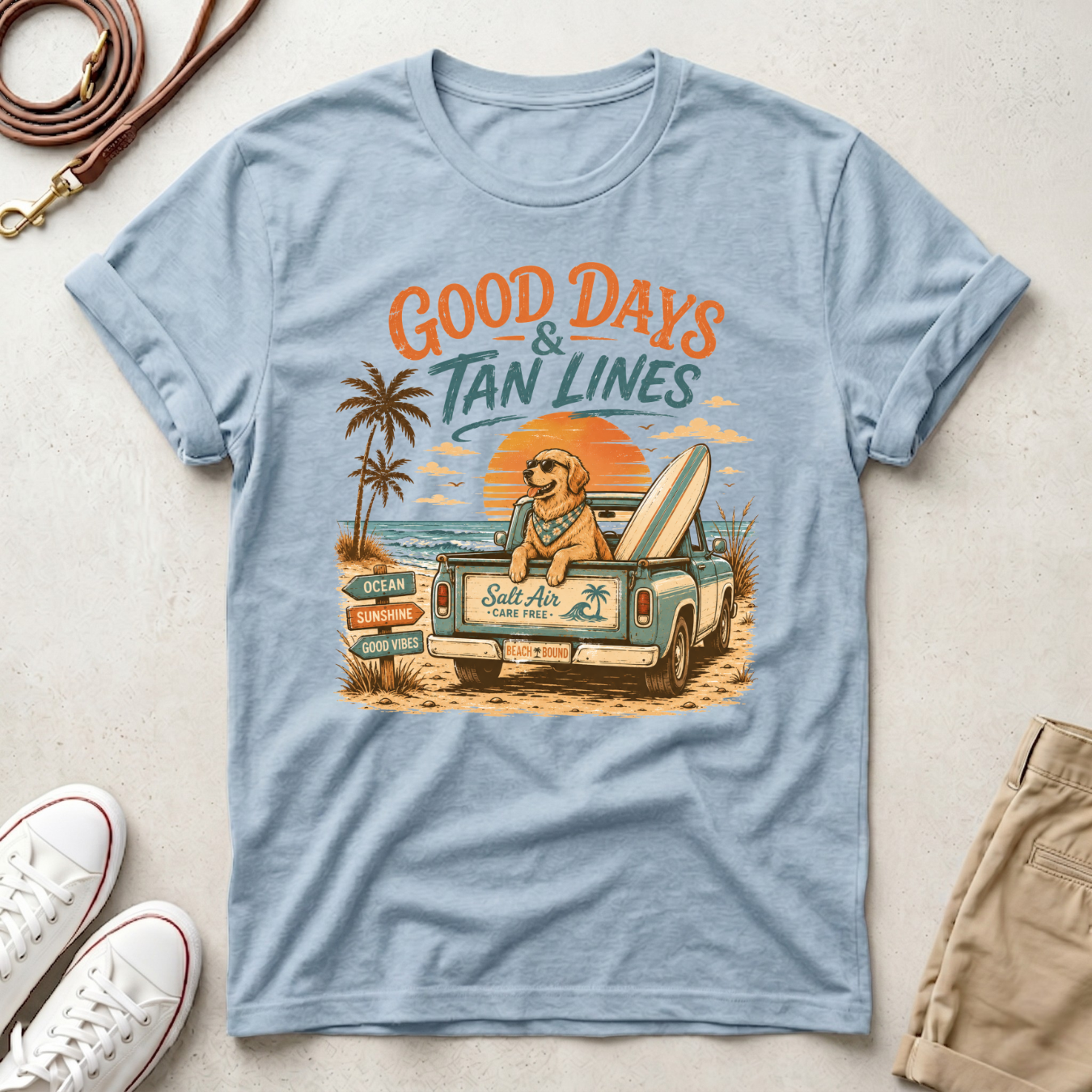 Dog Good Days  Beach T-Shirt