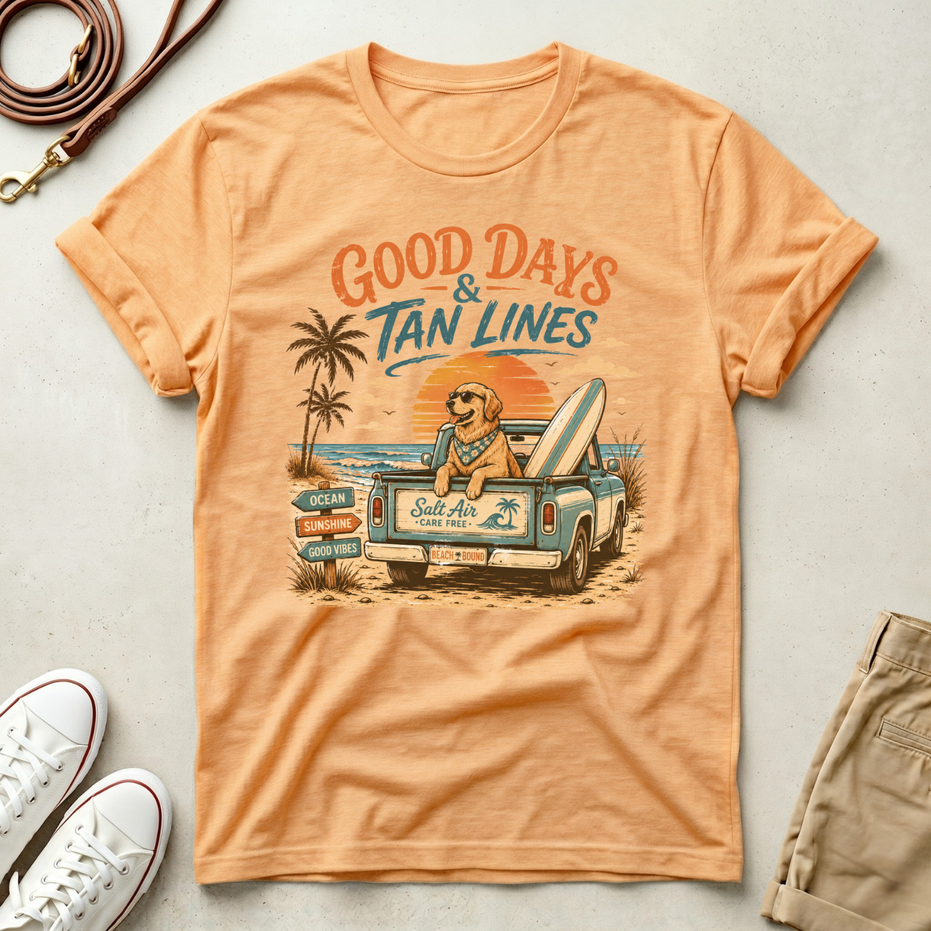 Dog Good Days  Beach T-Shirt