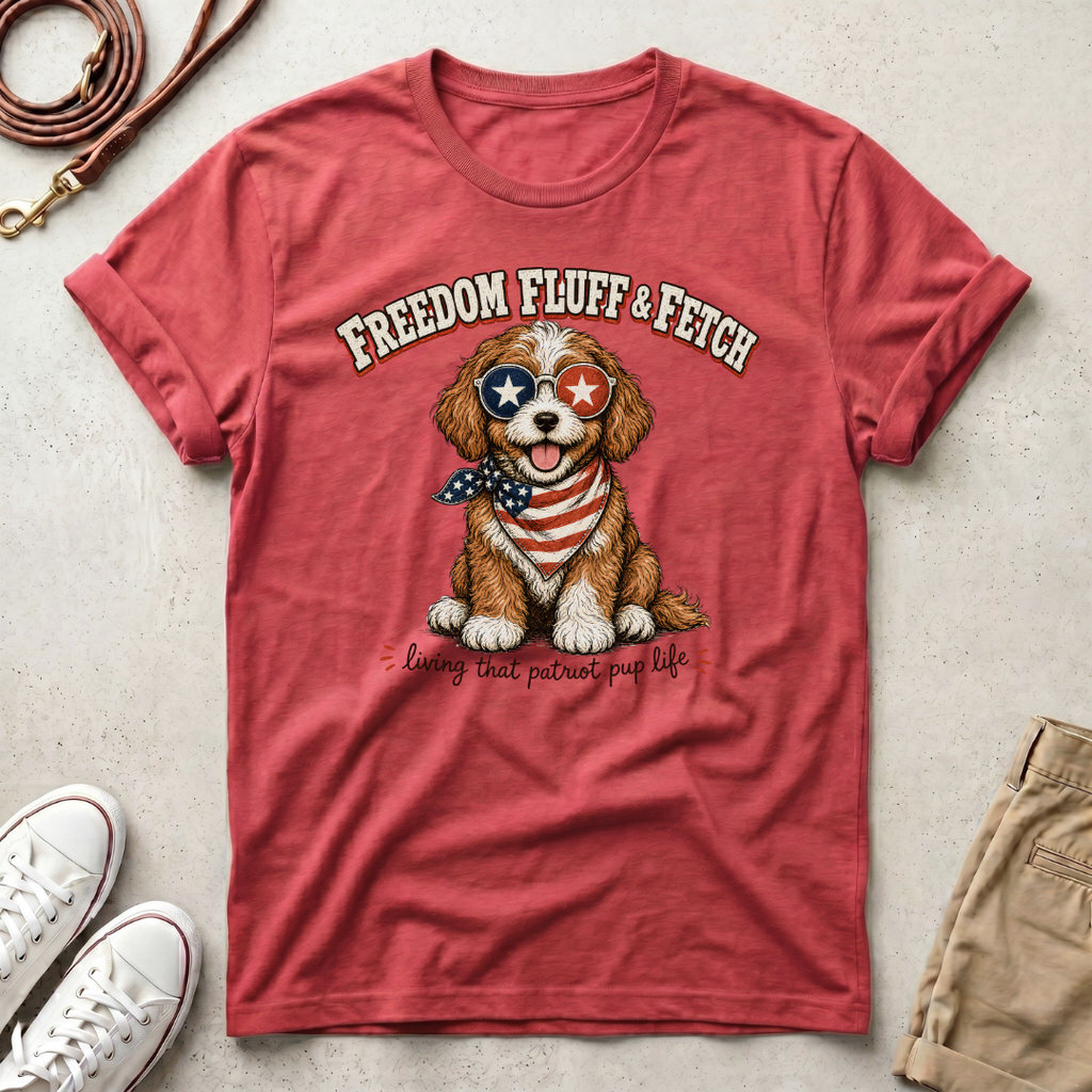 Freedom Patriotic Dog T-Shirt