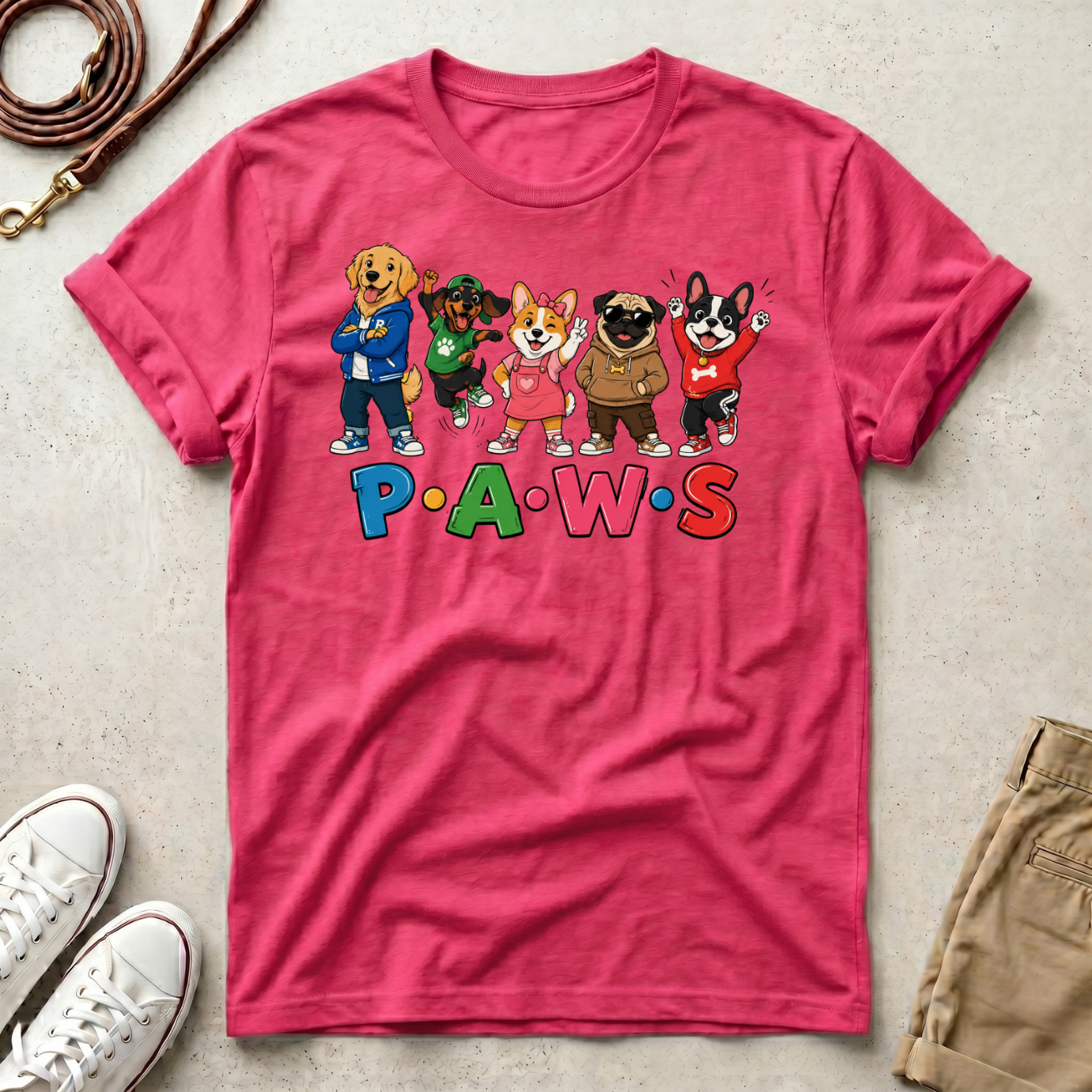 PAWS  Dog Crew T-Shirt