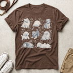 Pomeranian Puppy Pattern T-Shirt