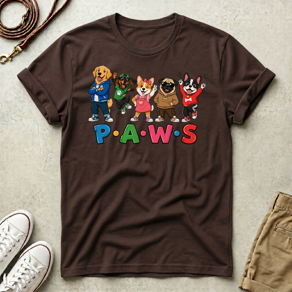 PAWS  Dog Crew T-Shirt