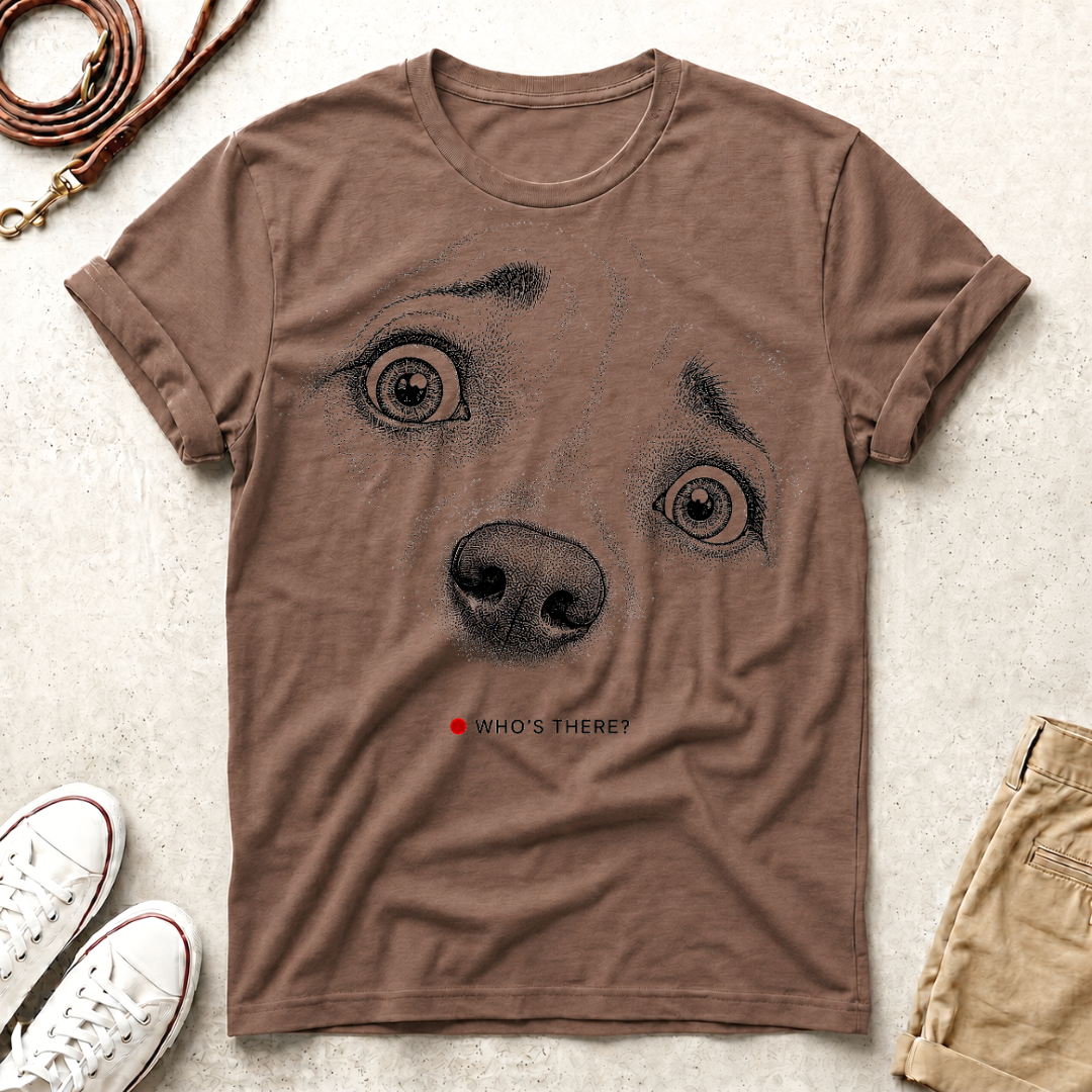 Worried Dog Face Graphic T-Shirt