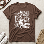 Reader Who Loves Books & Cat Graphic T-Shirt