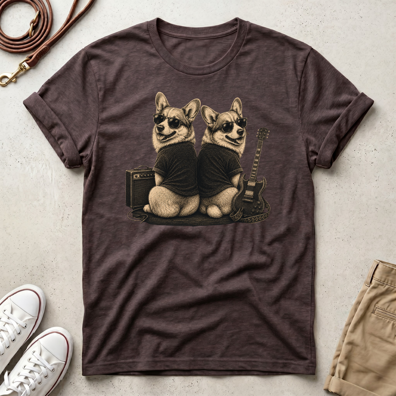 Corgi Dog Duo Graphic T-Shirt