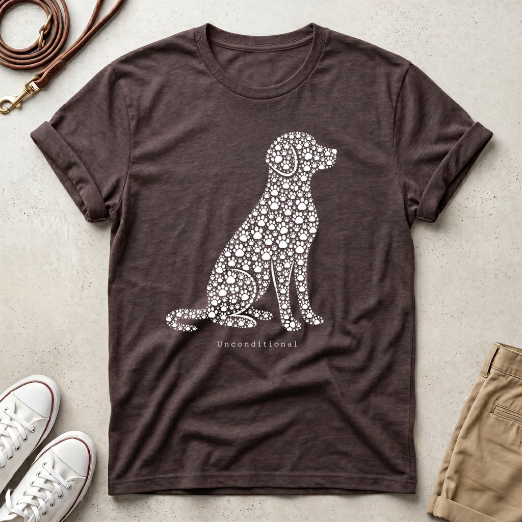 Dog Silhouette White T-Shirt