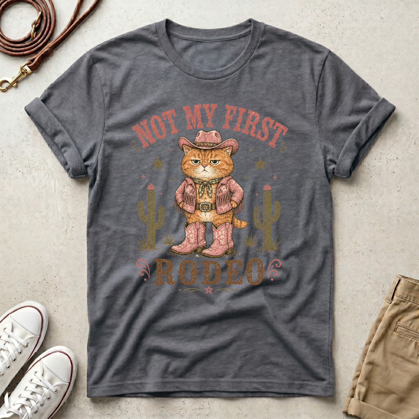 Cowgirl Cat  T-Shirt