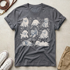 Pomeranian Puppy Pattern T-Shirt