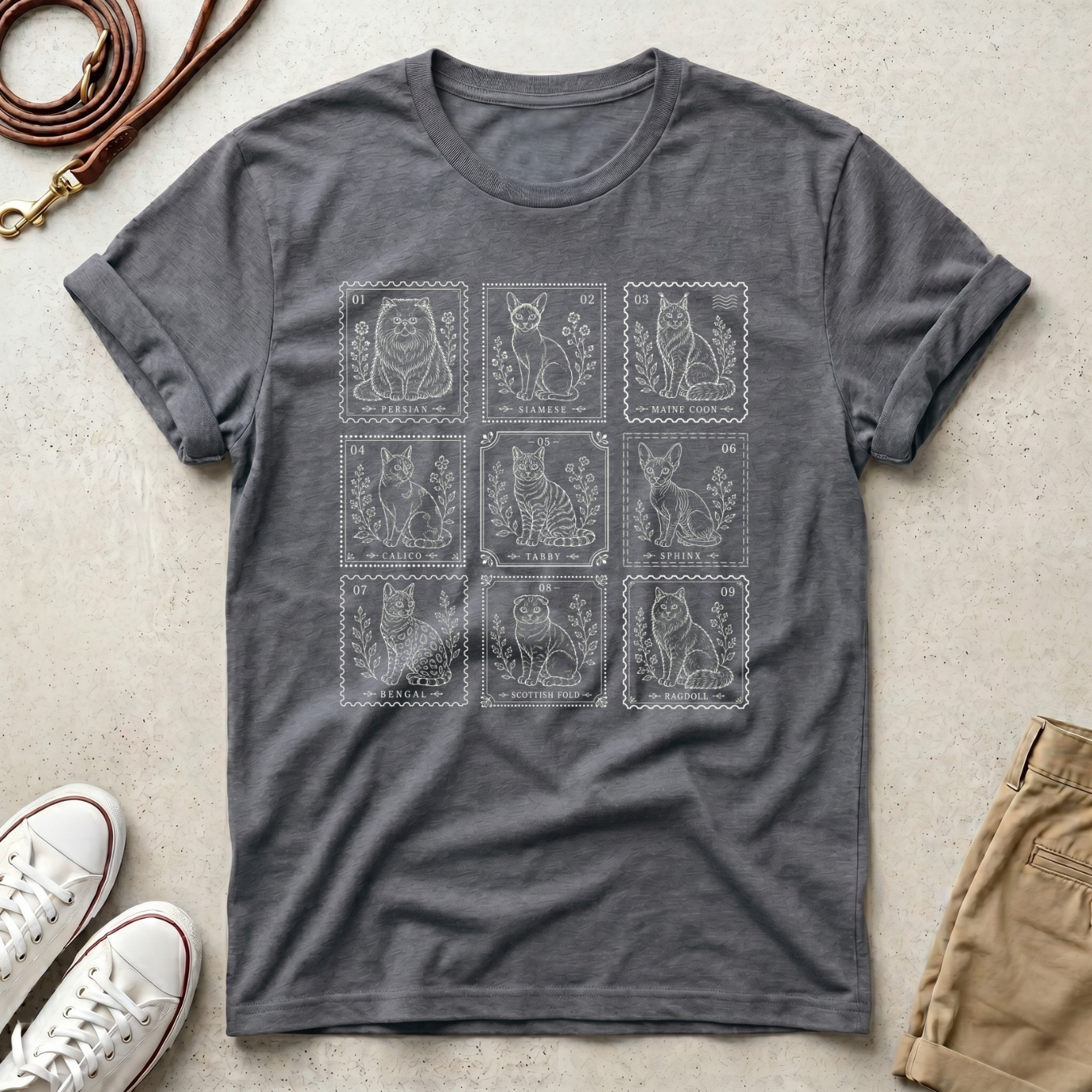 Vintage Tarot Cat T‑Shirt