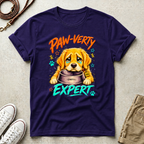 Paw-verty Expert Dog Graphic T-Shirt