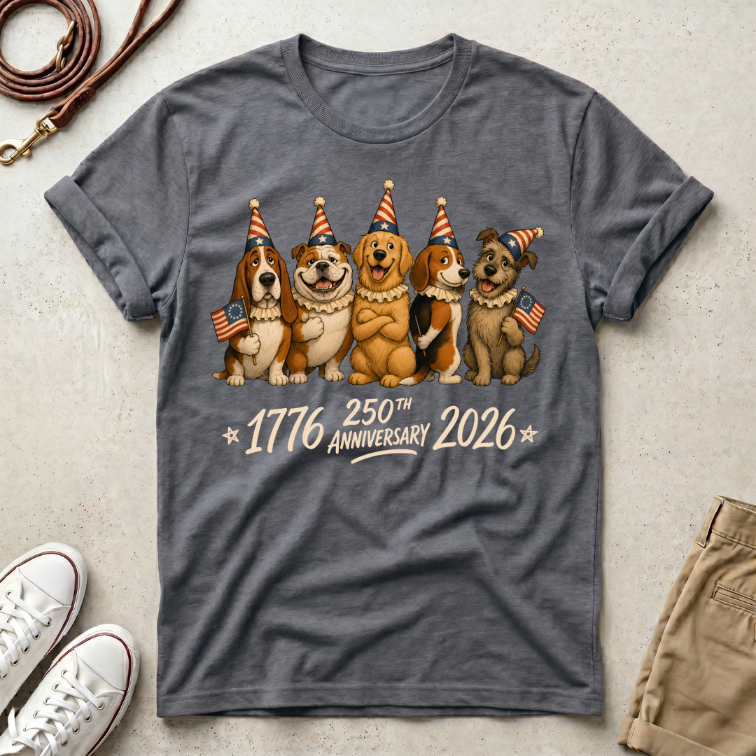 250th Anniversary 1776‑2026 Dogs T-Shirt