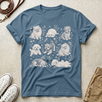Pomeranian Puppy Pattern T-Shirt