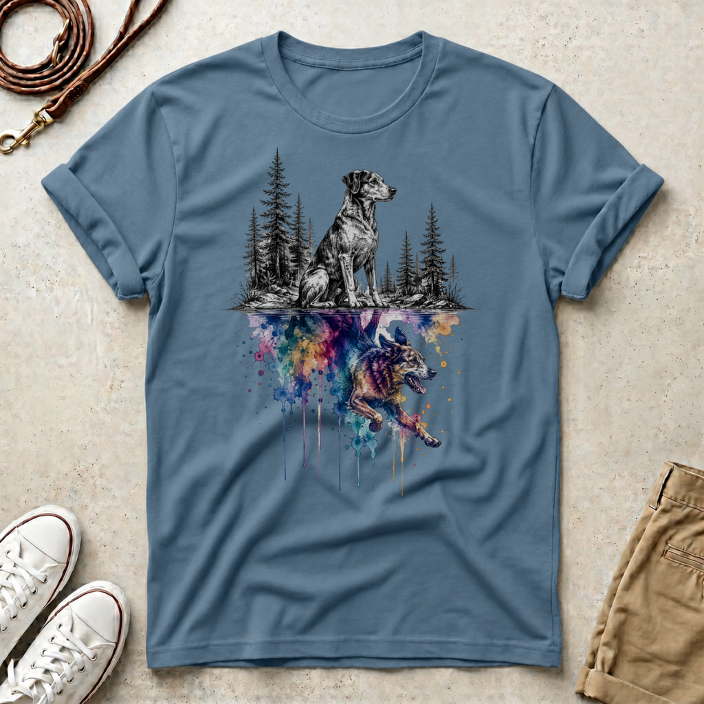 Dog & Forest Reflection T‑Shirt