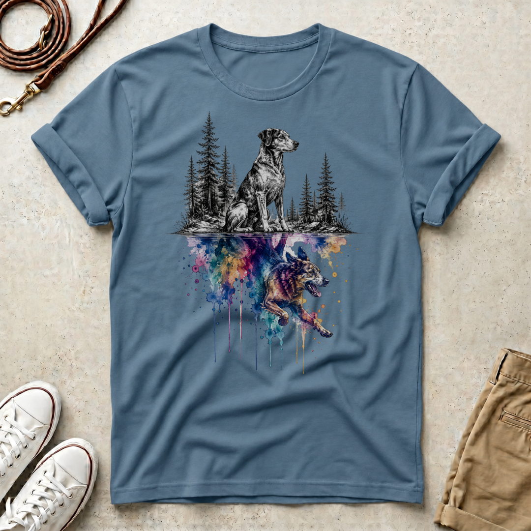 Dog & Forest Reflection T‑Shirt