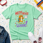 Youth Tee Meow or Never Cute Kitten Back-to-School Shirt
