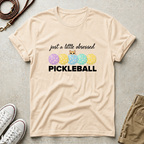 Cats Pickleball Obsessed T-Shirt — “just a little obsessed” Cute Paddle & Ball Tee