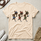 Running Frenchie Fitness Dog Graphic T-Shirt